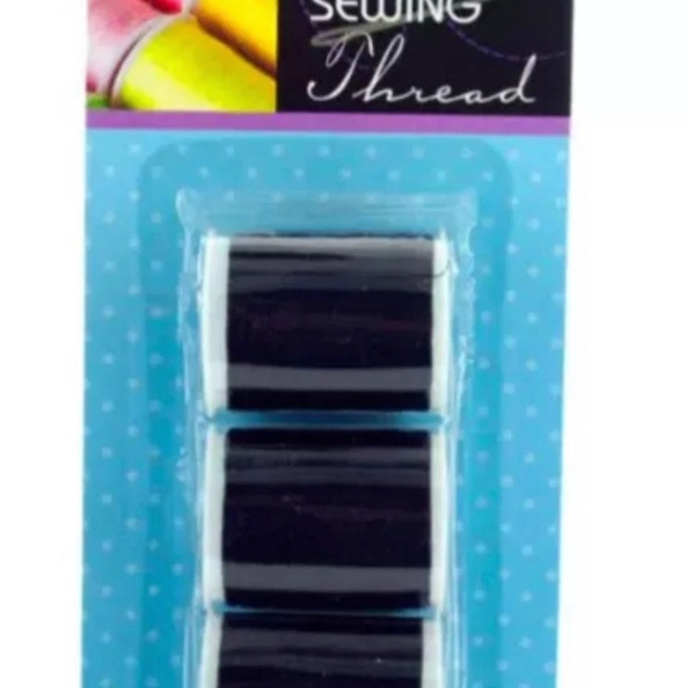 Black Sewing Thread Set